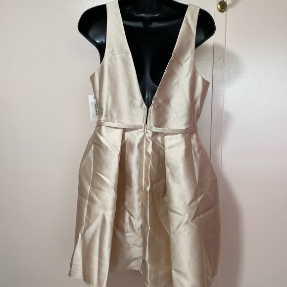 Elegant Cream Sleeveless Dress - Picture 4 of 5